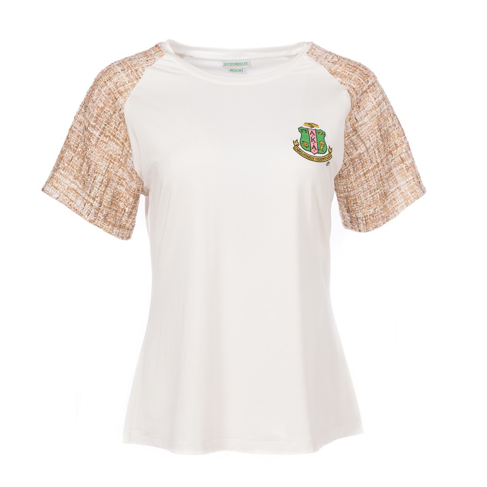 Ivy Storehouse Alpha Kappa Alpha Sorority, Inc. Tweed and Crest Shirt